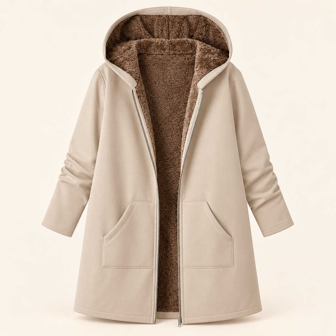 Louise™ | Manteau à capuchon doublé de sherpa douillet