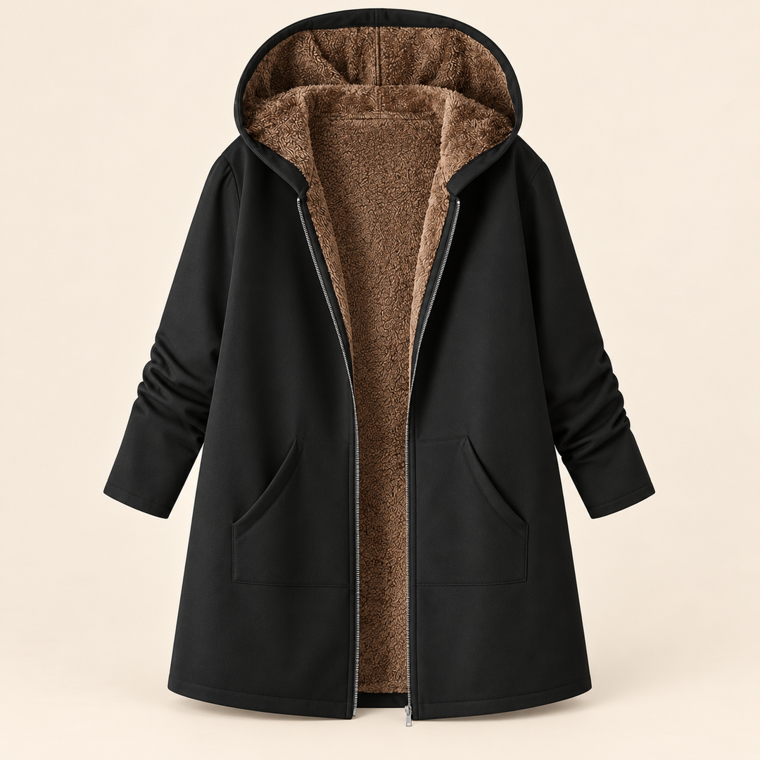 Louise™ | Manteau à capuchon doublé de sherpa douillet