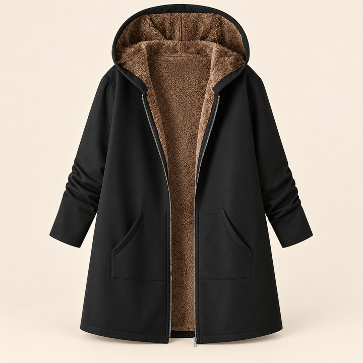 Louise™ | Manteau à capuchon doublé de sherpa douillet
