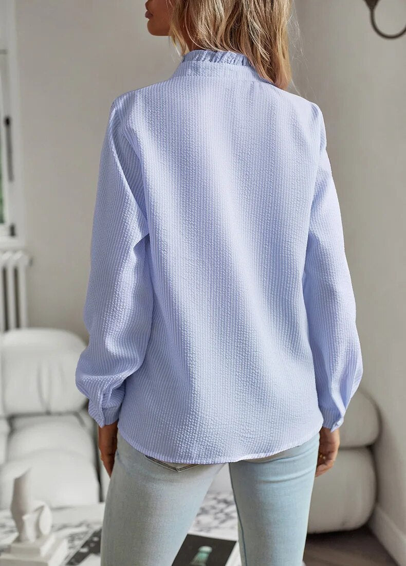 Jodie | Blouse élégante à manches longues et col à revers