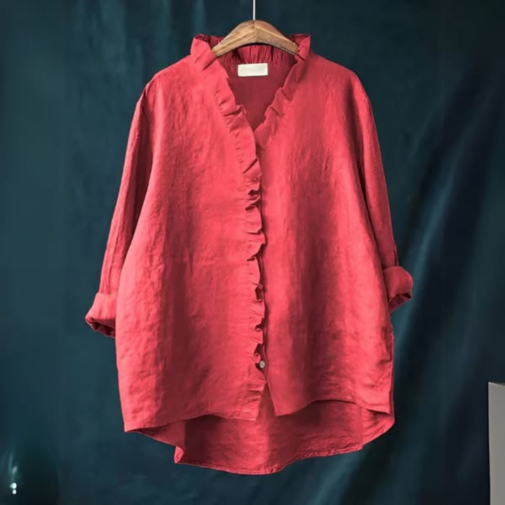 Wendy | Blouse ample avec col à volants pour femmes