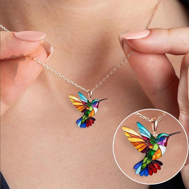 Élodie™ | Magnifique Pendentif Colibri