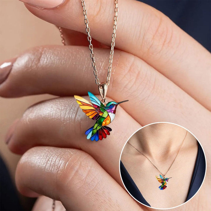 Élodie™ | Magnifique Pendentif Colibri