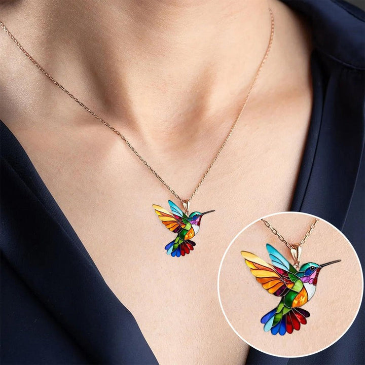 Élodie™ | Magnifique Pendentif Colibri