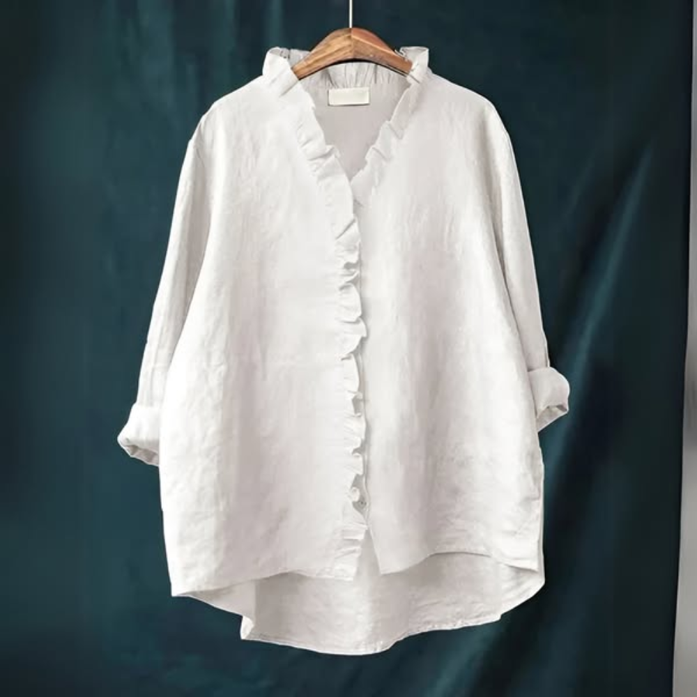 Wendy | Blouse ample avec col à volants pour femmes