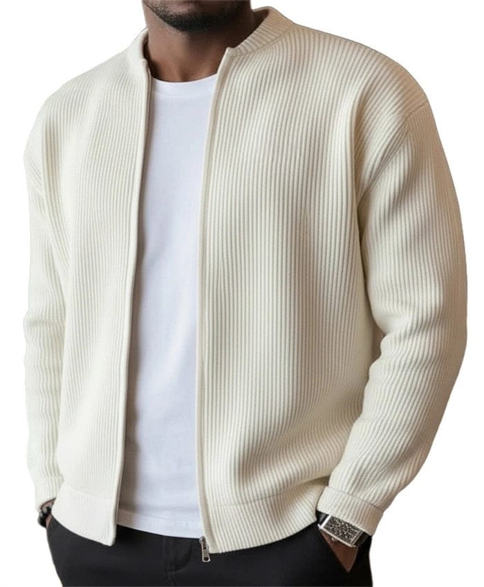 Xavier™ | Cardigan Zippé Côtelé André Ferran