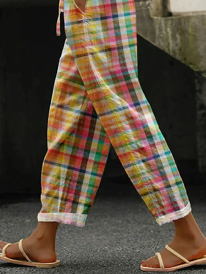 Janice | PANTALONS CARREAUTÉS CONFORTABLES