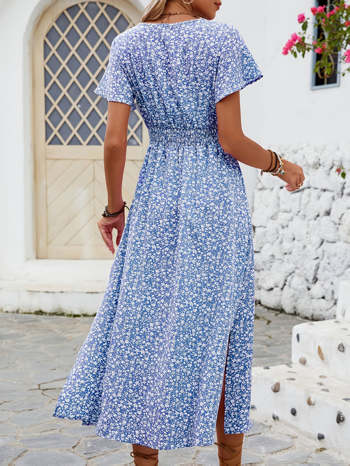 Betty™ | Robe Maxi Imprimé Floral à Col V