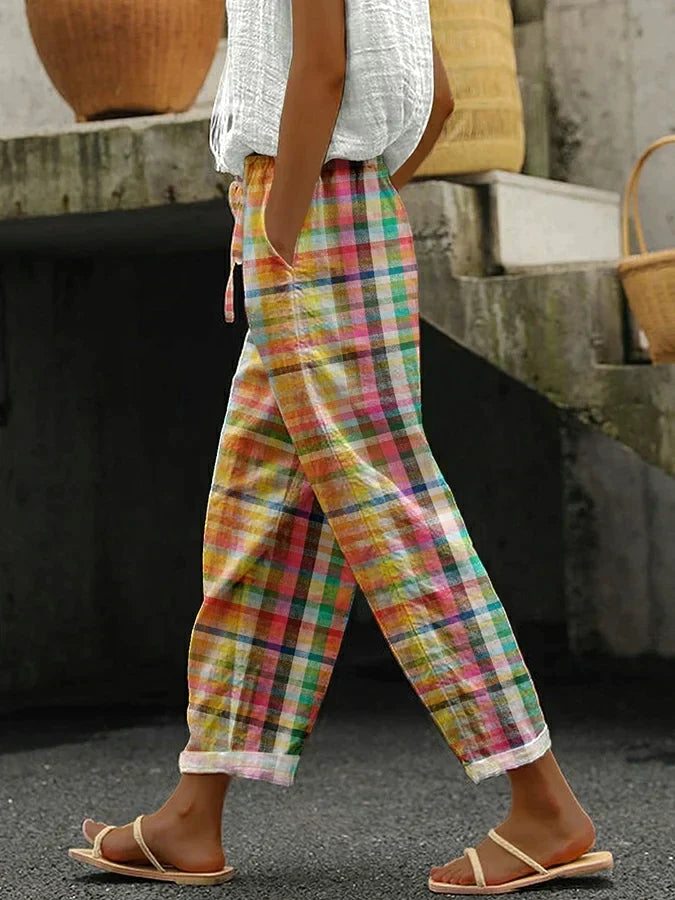 Janice | PANTALONS CARREAUTÉS CONFORTABLES