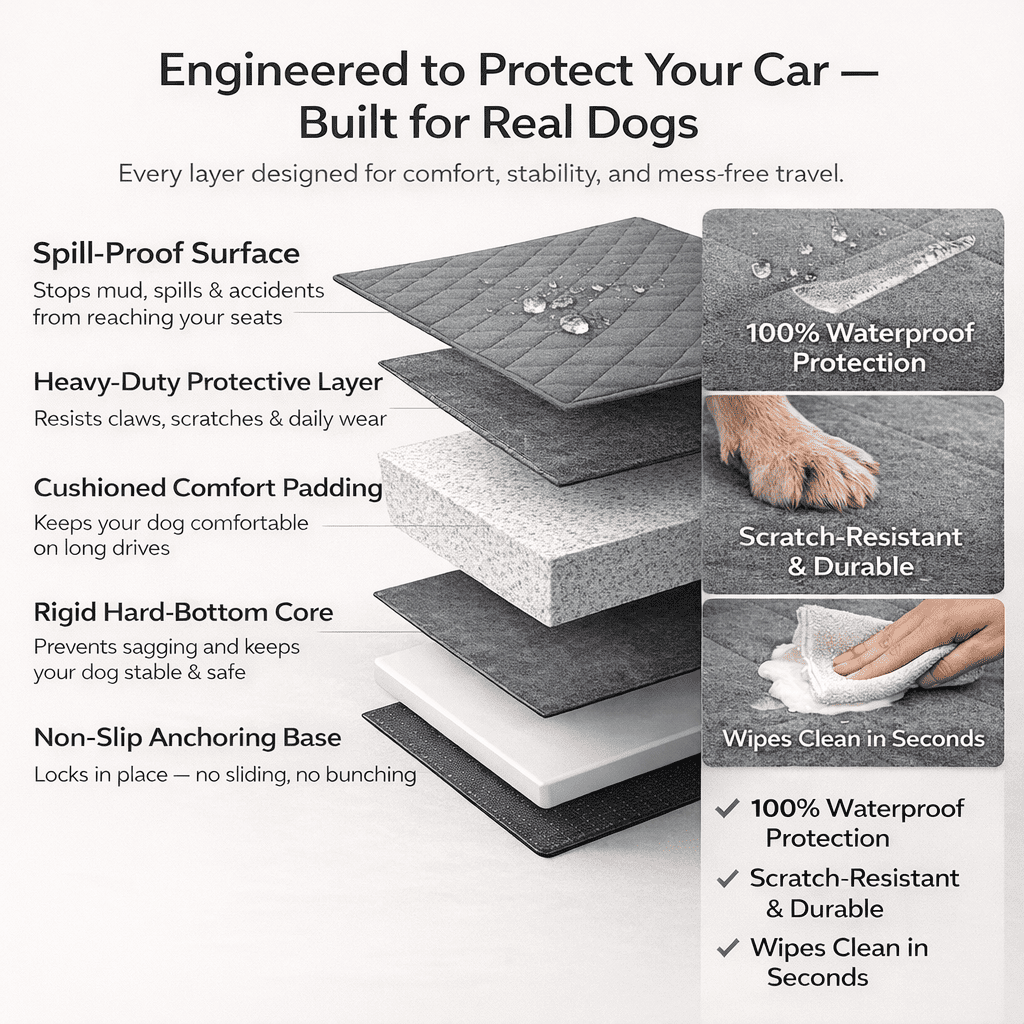 Car Seated™ Durable Hard-Bottom Car Seat Protector
