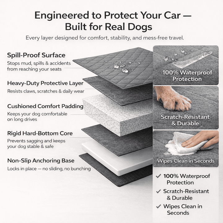 Car Seated™ Durable Hard-Bottom Car Seat Protector
