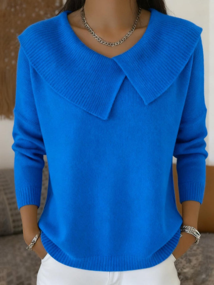 Lisette | Pull chaud avec un col asymétrique doux pour femmes