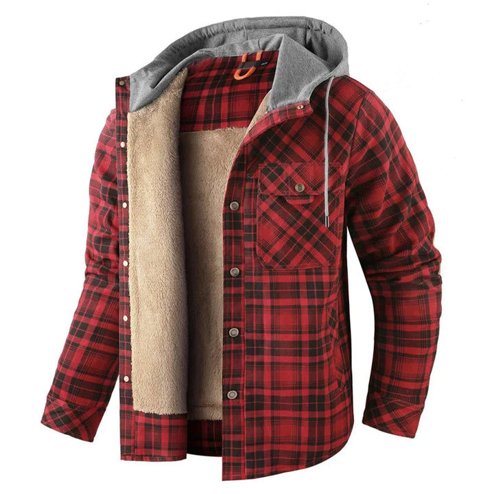 Christophe™ | Manteau en Flanelle doublé de Sherpa avec Capuchon pour Homme