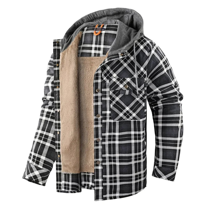 Christophe™ | Manteau en Flanelle doublé de Sherpa avec Capuchon pour Homme