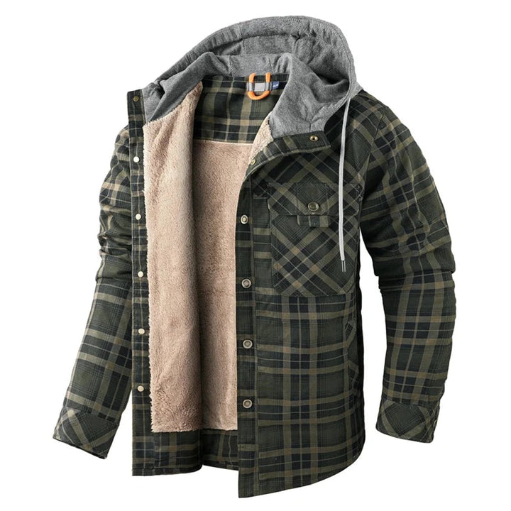 Christophe™ | Manteau en Flanelle doublé de Sherpa avec Capuchon pour Homme