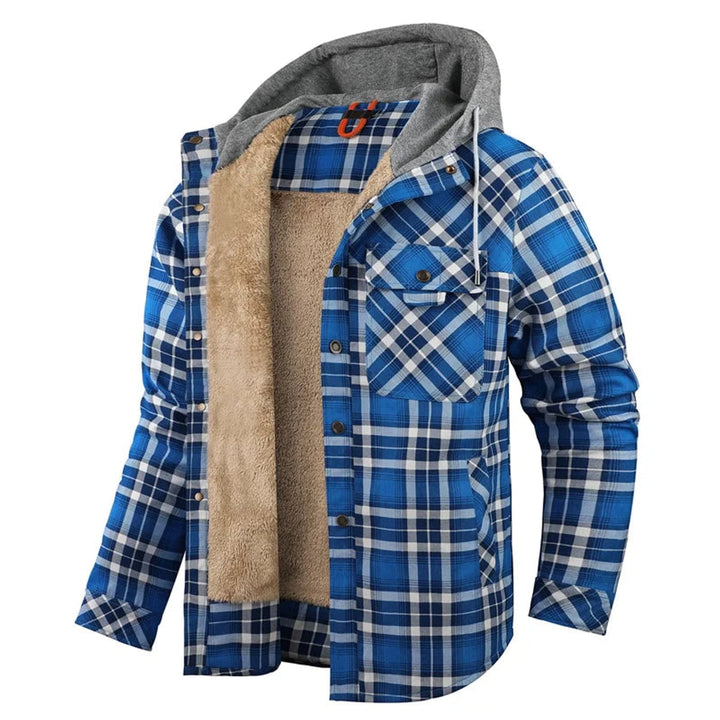 Christophe™ | Manteau en Flanelle doublé de Sherpa avec Capuchon pour Homme
