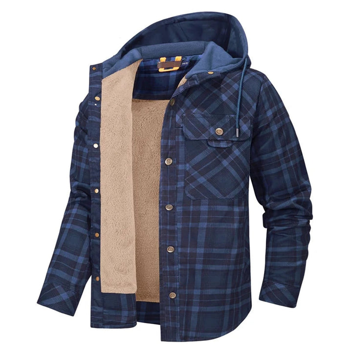 Christophe™ | Manteau en Flanelle doublé de Sherpa avec Capuchon pour Homme