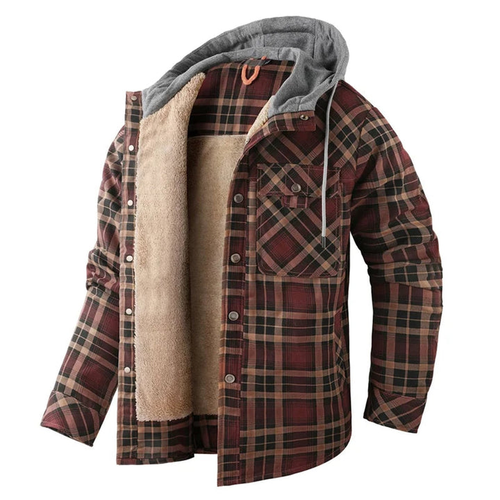 Christophe™ | Manteau en Flanelle doublé de Sherpa avec Capuchon pour Homme