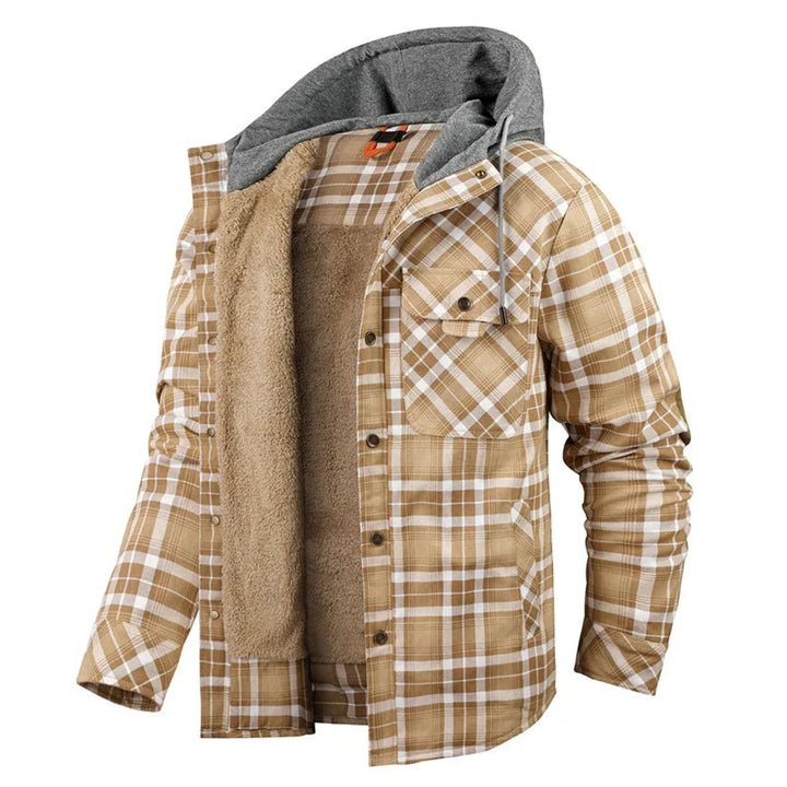 Christophe™ | Manteau en Flanelle doublé de Sherpa avec Capuchon pour Homme