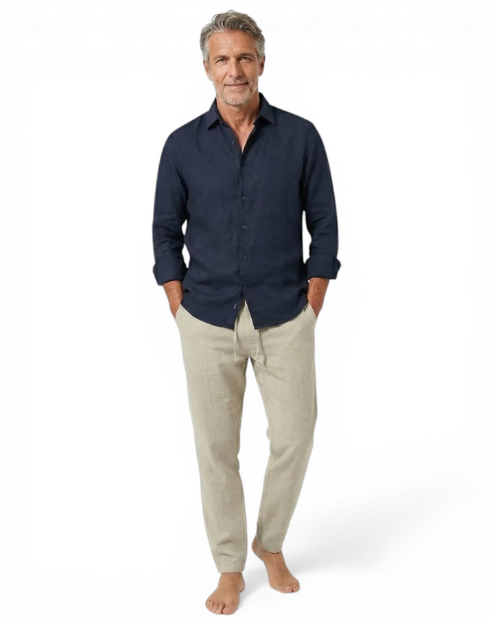 David | Pantalons de Plage en Lin