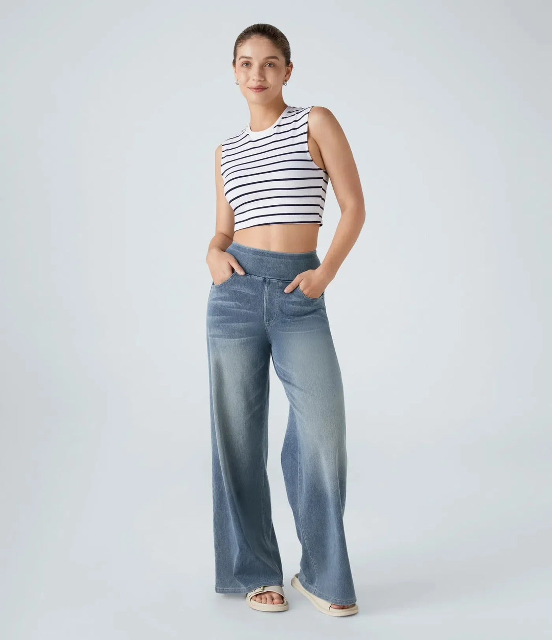 Martina | Pantalons Stretch Taille Haute