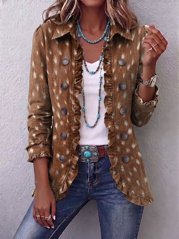 Marie™ | Veste Imprimé Animal avec Volants