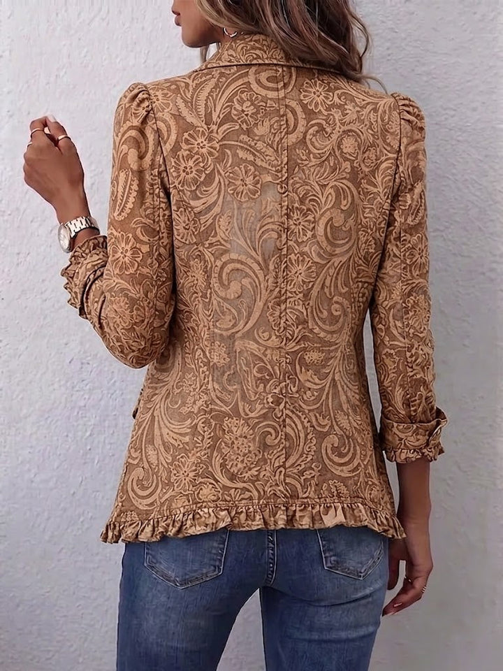 Rose™ | Veste Florale Vintage avec Volants