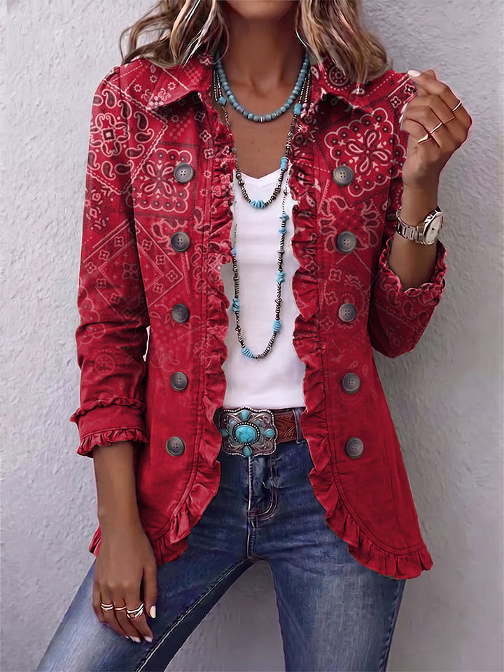 Claire™ | Veste en Cachemire Dégradé avec Volants