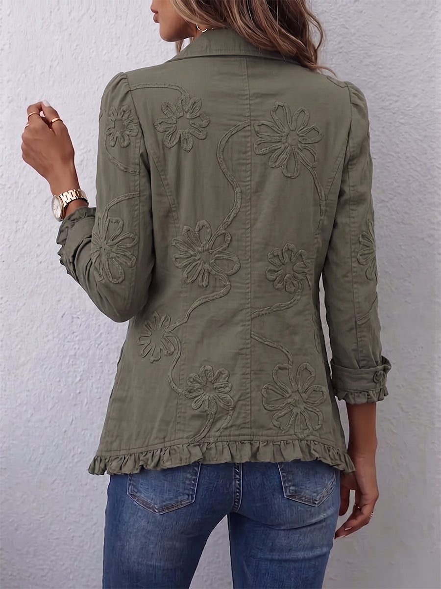 Emma™ | Veste Brodée avec Volants