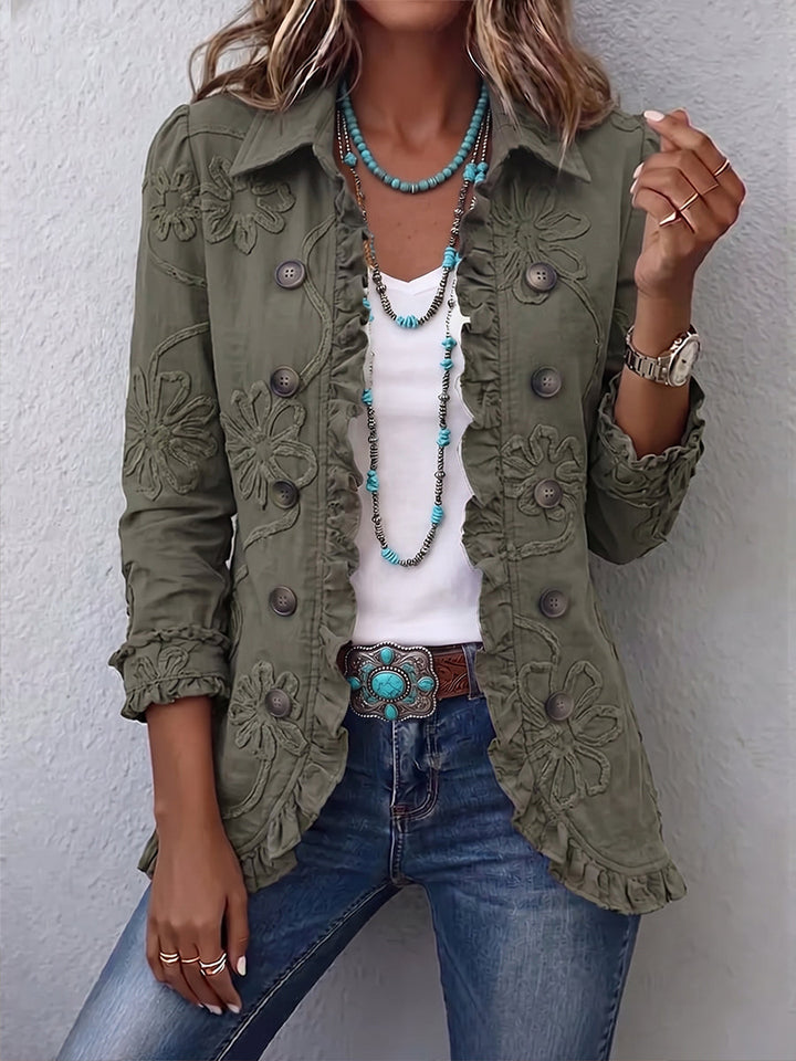 Emma™ | Veste Brodée avec Volants