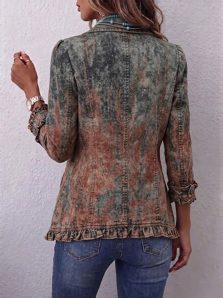 Julie™ | Veste Texturée Dégradée avec Volants