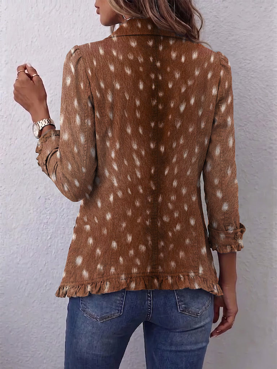 Marie™ | Veste Imprimé Animal avec Volants