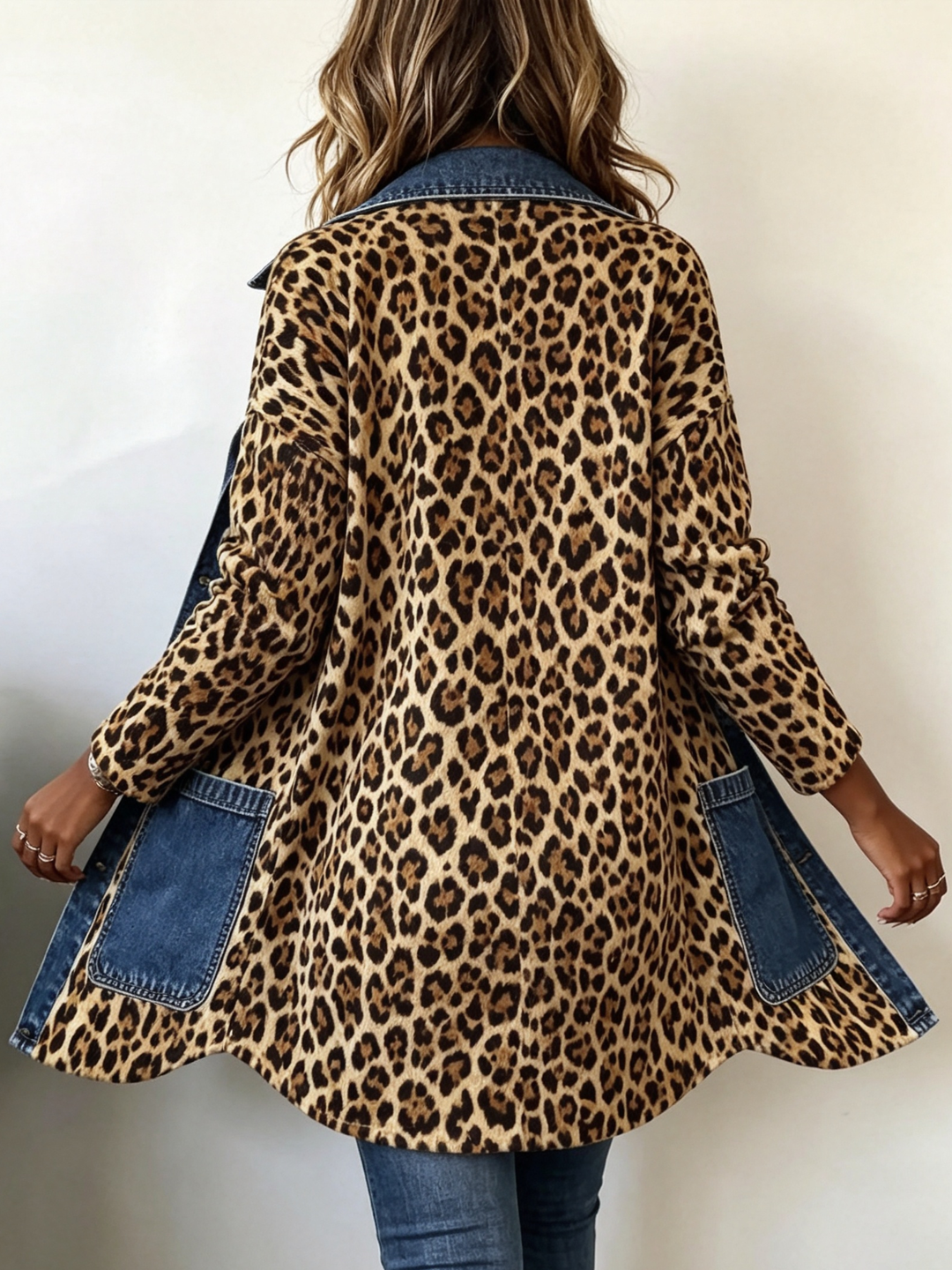 Mathilde™ | Veste Longue en Léopard avec Jean