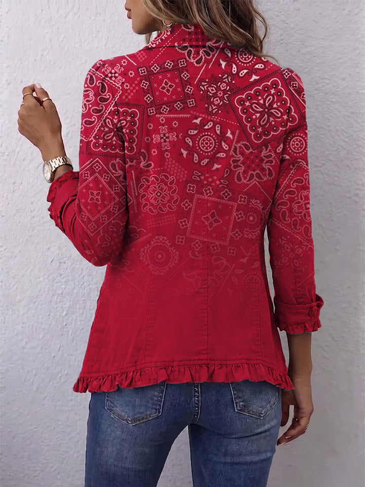Claire™ | Veste en Cachemire Dégradé avec Volants