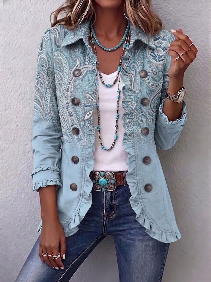 Pauline™ | Veste en Cachemire Vintage avec Volants