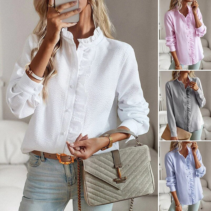 Jodie | Blouse élégante à manches longues et col à revers