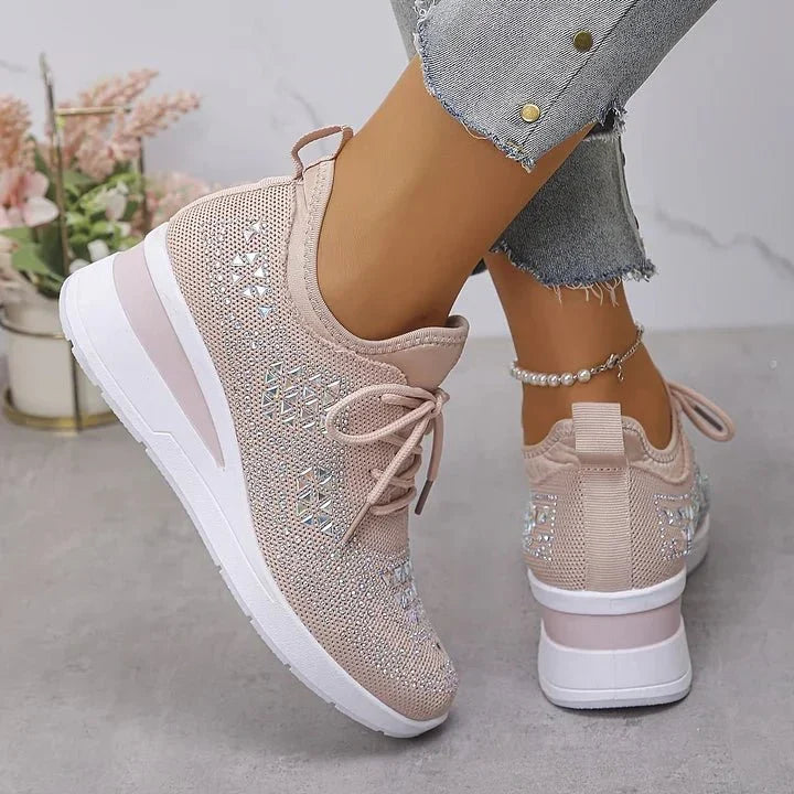 Danielle | Baskets Confort avec Pierres Étincelantes