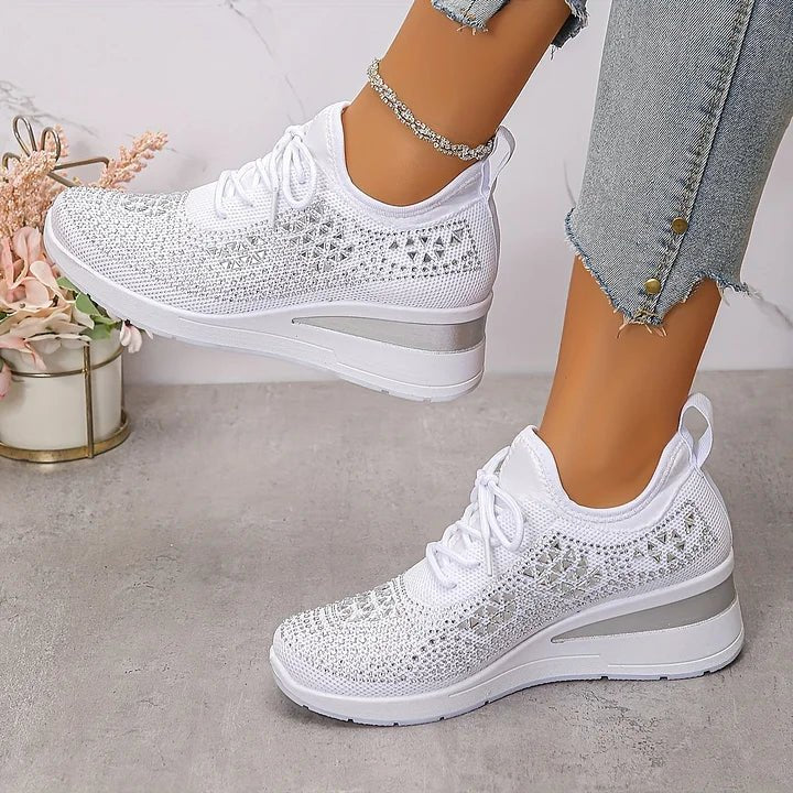 Danielle | Baskets Confort avec Pierres Étincelantes