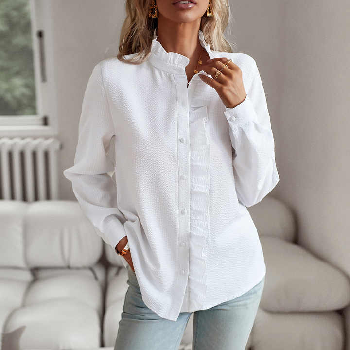 Jodie | Blouse élégante à manches longues et col à revers